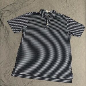 PETER MLLAR Summer Confort Navy Blue And White Strips Short Sleeve
Golf Polo M